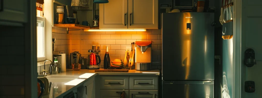 a bright, inviting tacoma home kitchen showcases a sleek, modern water heater, symbolizing the promise of affordable and reliable repair services, with warm, natural light streaming in to enhance the comforting atmosphere.