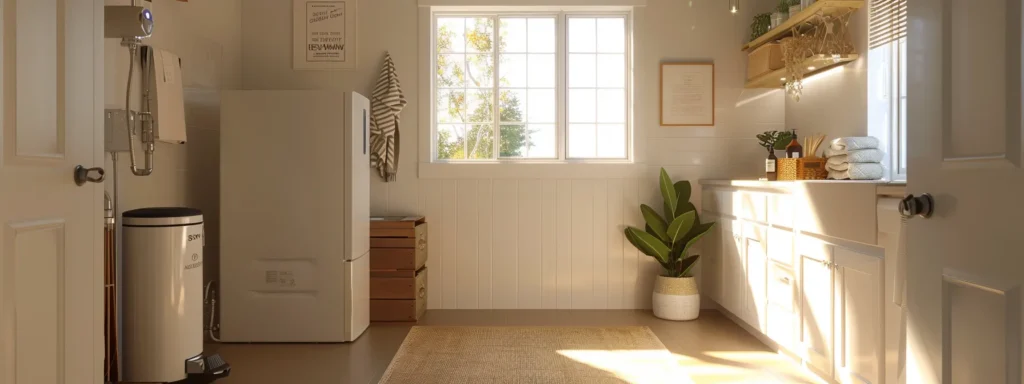 a bright, welcoming tacoma home features a newly installed, sleek water heater showcased in a cozy, modern utility room, embodying the satisfaction and warmth of affordable, quality repairs.