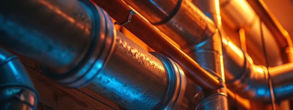 a close-up of a visually striking pipe installation in a residential setting in tacoma, wa, highlighting varying materials and tools, illuminated by soft, natural light to evoke a sense of professionalism and craftsmanship.