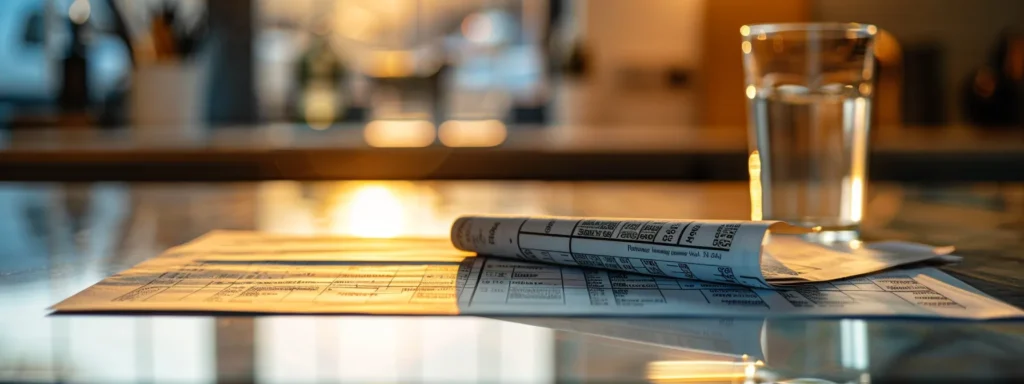 a close-up of a transparent price list displayed on a sleek countertop, showcasing clearly outlined service fees for emergency plumbing with a warm light illuminating the details, symbolizing honesty and accessibility in home repair services.
