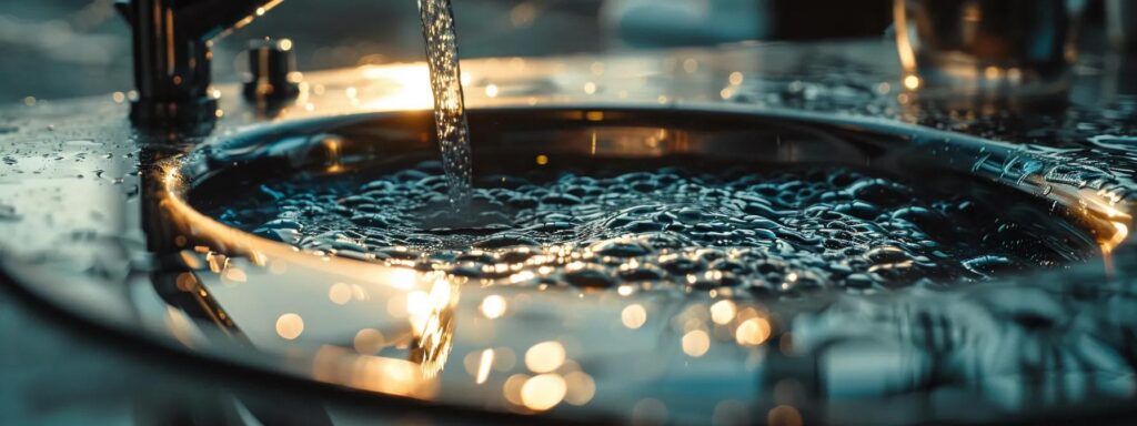 a close-up of a sparkling, well-maintained bathroom sink with a gleaming faucet, highlighting the importance of affordable plumbing solutions amidst a backdrop of soothing, neutral colors.