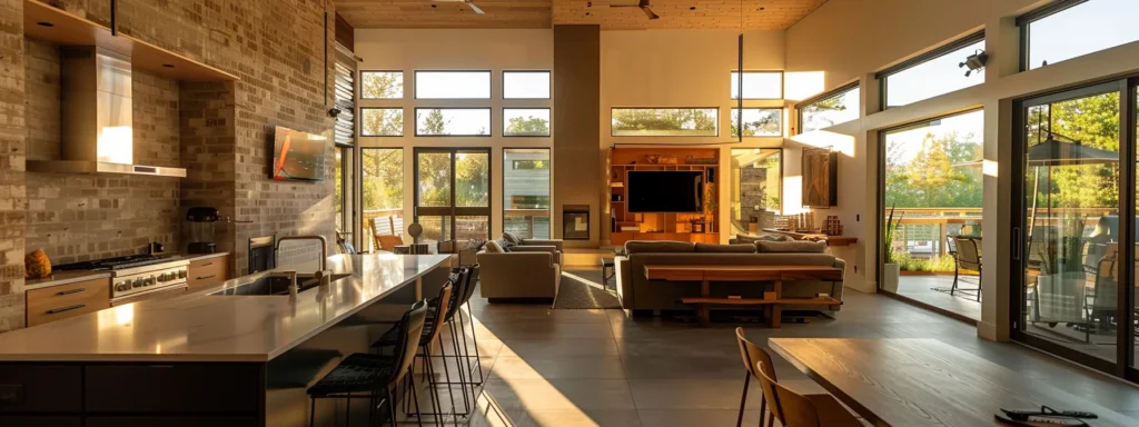 a modern home showcases a sleek and efficient plumbing system, illuminated by natural light filtering through windows, highlighting the innovative trenchless technology while evoking a sense of reliability and community support.