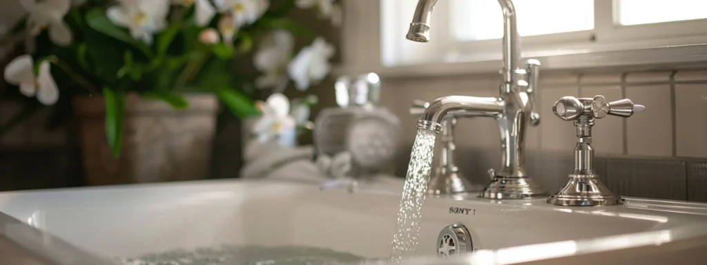 a serene suburban tacoma home exuding tranquility, with expertly restored plumbing visible through the gleaming fixtures and well-maintained surroundings, reflecting the positive impact of reliable plumbing services.