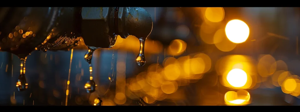 a close-up of a dripping pipe under soft, warm light, emphasizing the subtle signs of water damage on surrounding surfaces, highlighting the urgency of plumbing maintenance.