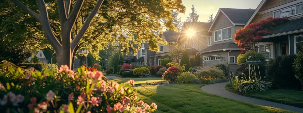 a serene tacoma neighborhood showcases a confident homeowner relaxing in their well-maintained garden, symbolizing peace of mind through reliable insurance and warranties provided by licensed plumbers, radiating trust and comfort under dappled sunlight.