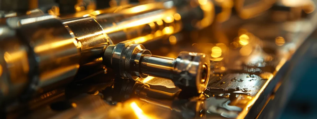 a close-up of a gleaming, modern drain cleaning tool resting on a pristine workbench, illuminated by soft, warm light that highlights its polished metal surface, suggesting reliability and efficiency for tacoma homeowners seeking quality plumbing solutions.