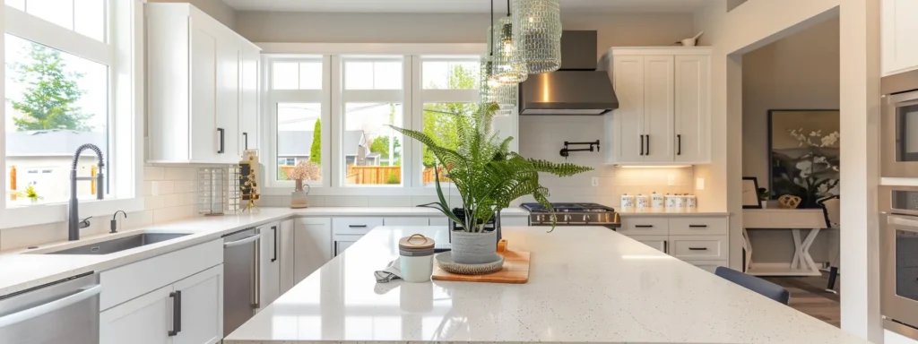 a modern, well-lit kitchen showcases a newly installed water heater under a sleek countertop, symbolizing the importance of professional installation and adherence to local regulations in tacoma, wa.