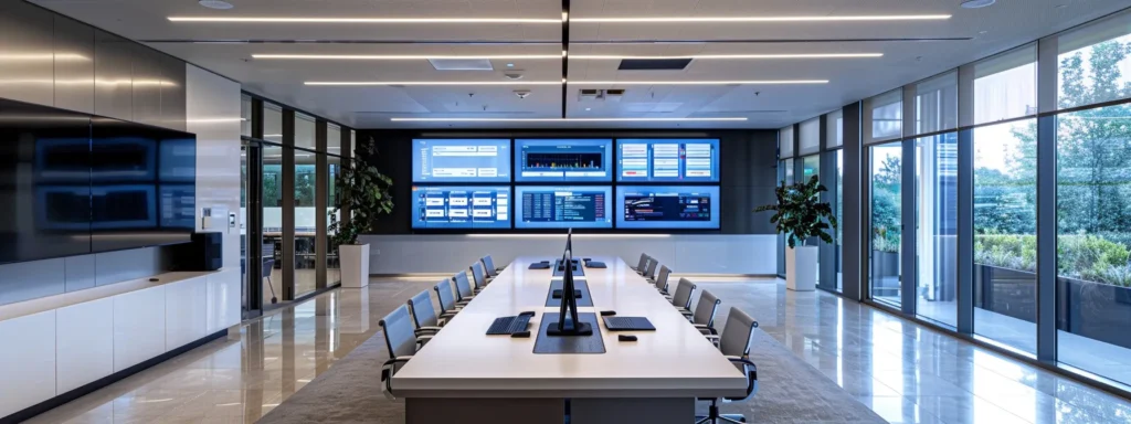a sleek, modern office space showcases a sophisticated heating and cooling control panel, illuminated by vibrant led displays, emphasizing the innovation in climate technology.