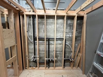 Plumbing rough in